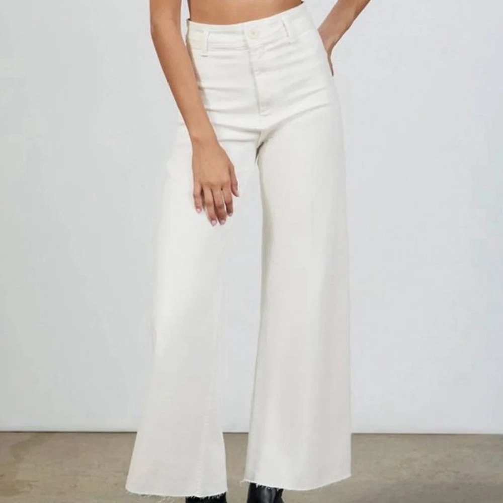 Zara White Wide Leg Jeans